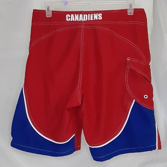 NHL Montreal Canadiens Shorts Mens Size Medium Swim Trucks NHL - Picture 2 of 3